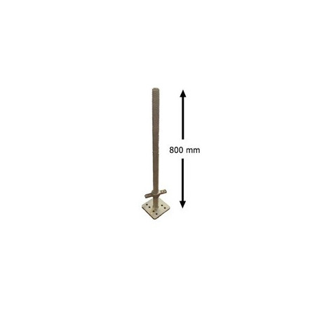 Lot de 25 pieds vérin à niveau 38mm x 800mm